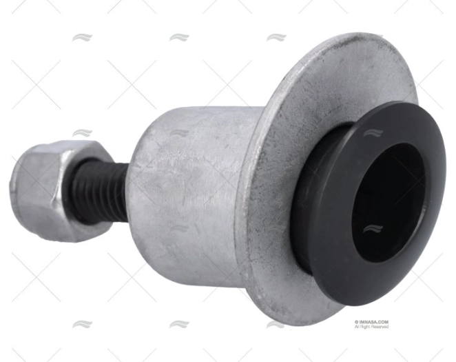 SOPORTE PALO C/FILETAJE NEGRO 40mm INOX MARINE TOWN - Imagen 2